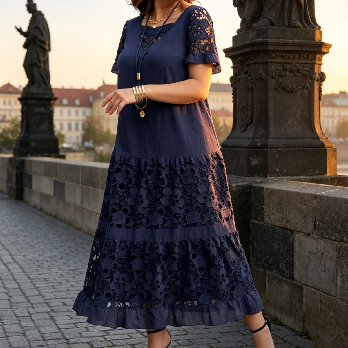⏳Poslední den slevy 50 %✨【S-5XL】Nové elegantní krajkové šaty na léto, prodyšné a pohodlné, zeštíhlující střih