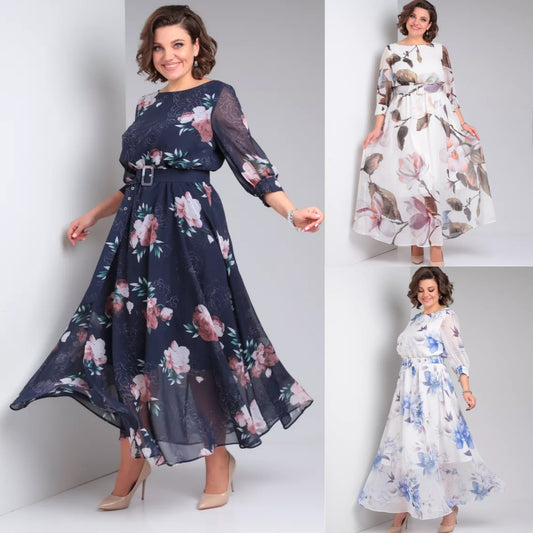 ✨ Poslední den slevy 50 %!【S–5XL】Elegantní letní šaty s potiskem, pohodlné a prodyšné, volného střihu a snadno kombinovatelné