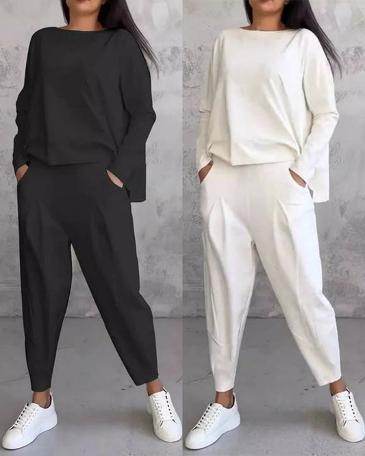 💖✨【S-5XL】Novi jednostavni pamučni ženski komplet odijela