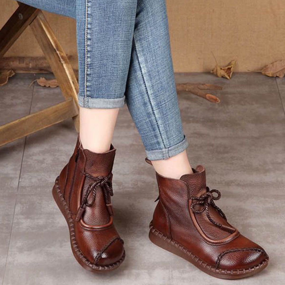 ✨🔥【35-40】43%off-👢2024 Ženske retro cipele od meke kože za ranu jesen 3775785