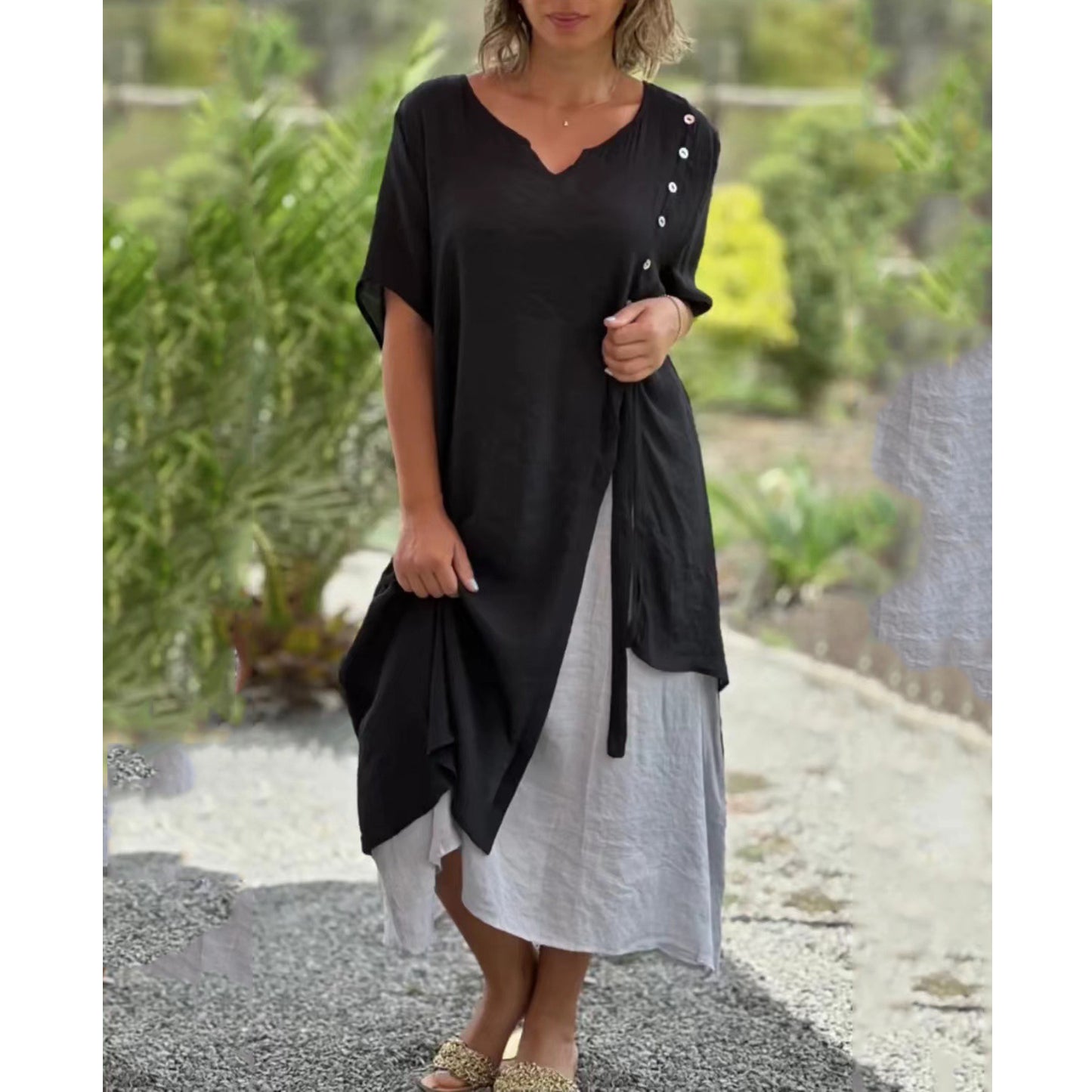 ✨Poslední den – sleva 50 %【S-4XL】✨ Módní a pohodlné letní šaty, prodyšné, lichotivého střihu a snadno kombinovatelné.