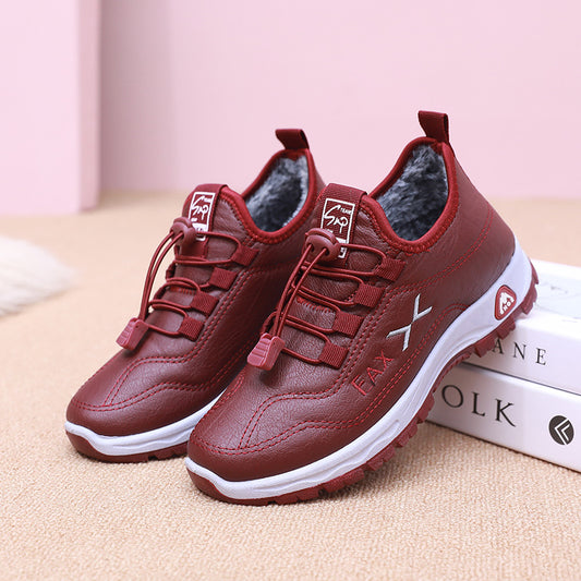😍Modelo superventas de invierno 💜【35-41】 Zapatos femeninos de invierno 2025 con acabado en piel y de alta calidad, cálidos y cómodos.