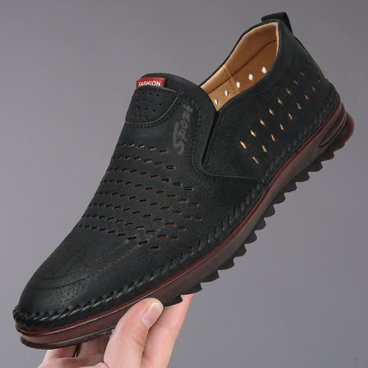 🔥👞 Pánské letní vysoce kvalitní kožené volnočasové boty, prodyšné, protiskluzové a pohodlné na nošení