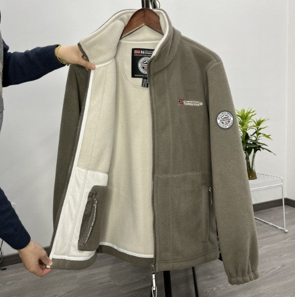 ❄【XS-3XL】Muška ležerna, topla jesensko-zimska jakna od debelog baršunastog flisa, plus veličine