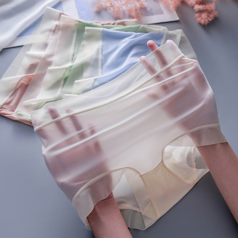 【Σετ 6 τεμαχίων】ελαφριά γυναικεία εσώρουχα με ψηλή μέση από ice silk, υψηλή ελαστικότητα για μεγαλύτερη άνεση