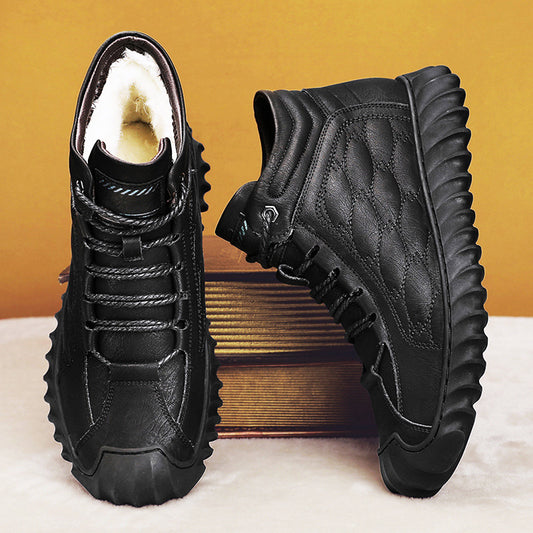 🔥 Más vendido【39-44】Zapatos de hombre de invierno nuevos con forro grueso y cálido, suela gruesa, suaves y cómodos.