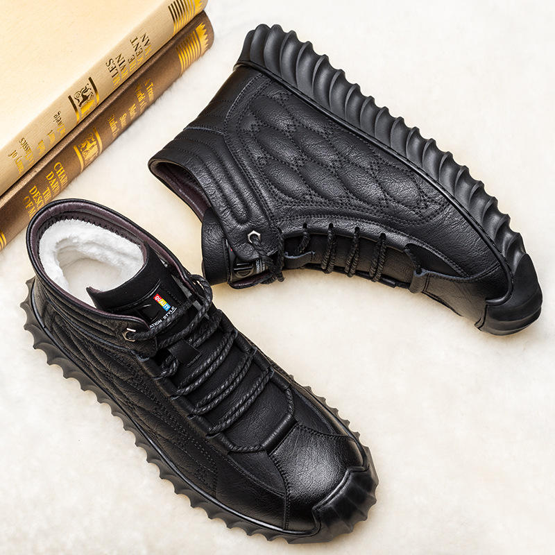 【39-44】Muške čizme od goveđe kože, tople čizme za snijeg od deblje vune.