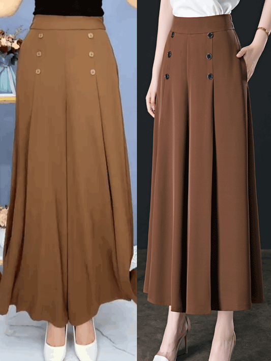 💖【M-5XL】Modna ženska suknja širokih nogavica s visokim strukom na draperiju