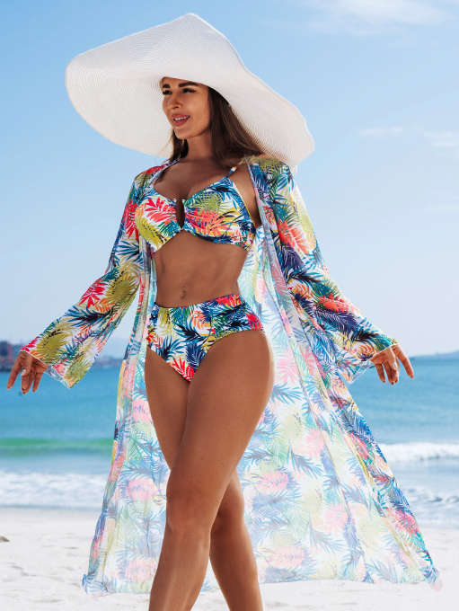 🩱🏖️【S-2XL】Moden in seksi tridelni bikini, visoke kakovosti