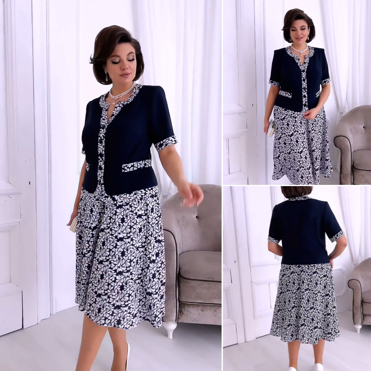 ❤️【S–5XL】Elegantní letní šaty s potiskem – lehké, prodyšné, pohodlné a zvýrazní vaši eleganci