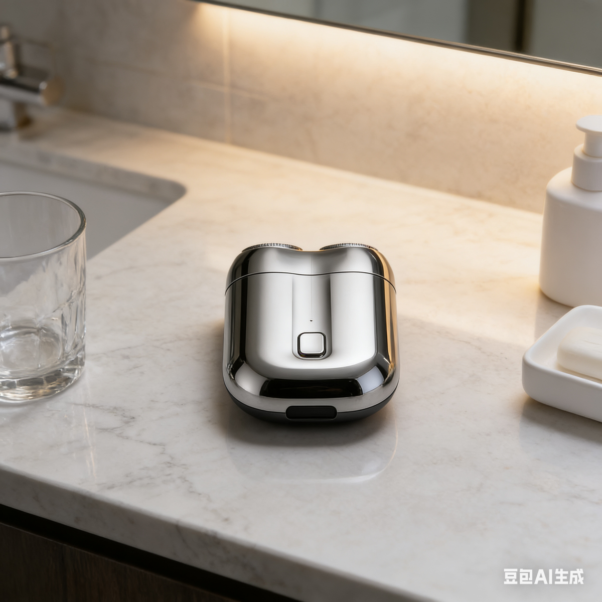 🪒 Nueva afeitadora eléctrica de doble cabezal, portátil, diseño magnético, totalmente lavable, recargable