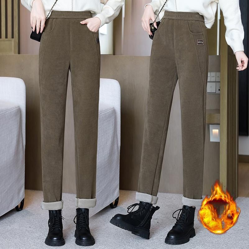 ⏳ Último día con un 50% de descuento 💖 Nuevos pantalones térmicos de alta calidad para mujer, de cintura alta y con forro afelpado.