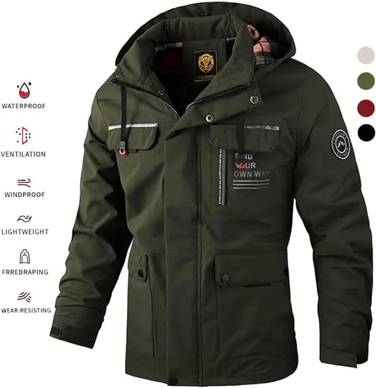 🔥50% kedvezmény ma🔥【M–6XL】2026-os új, vastag, meleg, szél- és vízálló férfi dzseki