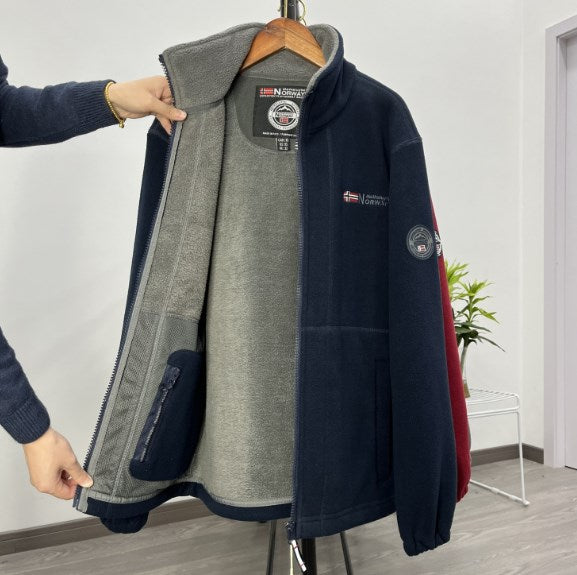 ❄【XS-3XL】Muška ležerna, topla jesensko-zimska jakna od debelog baršunastog flisa, plus veličine