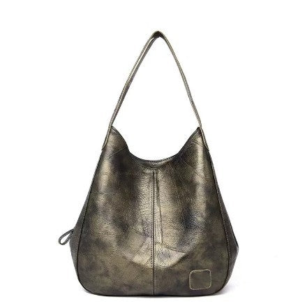 👜Νέα γυναικεία ρετρό τσάντα ώμου, μεγάλη χωρητικότητα με πολυεπίπεδη σχεδίαση, μοντέρνα και ευκολοσυνδύαστη