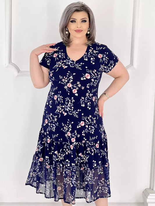 💕【S-5XL】Vysoce kvalitní elegantní šaty s potiskem, ležérní, stylové, příjemné na pokožce a prodyšné