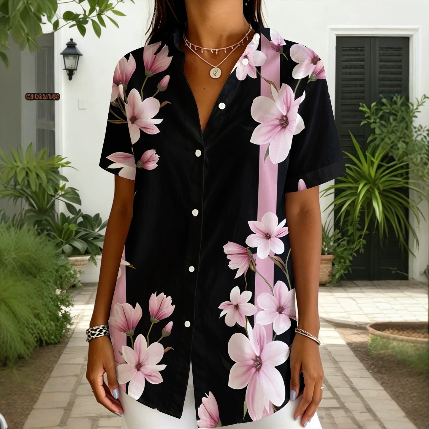🔥 Ostatni dzień promocji – 50% rabatu! 【XS-3XL】Nowa letnia bluzka z krótkim rękawem w nadruk – dopasowana i uniwersalna.