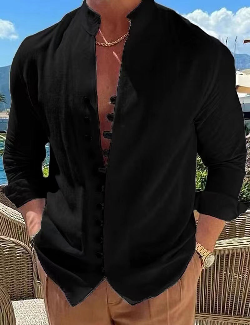 🔥 -50 %!【S–3XL】Letní pánská košile z lnu – lehká, prodyšná a maximálně pohodlná 😍