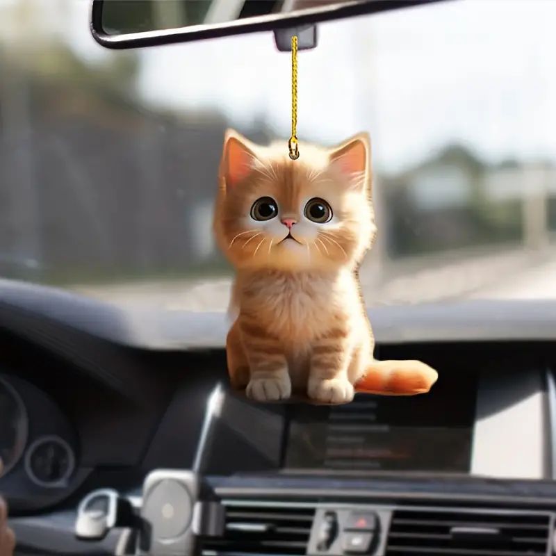 Novi privjesak za par, mačka, mačka, interijer automobila, ruksak, ruksak, privjesak za ključeve