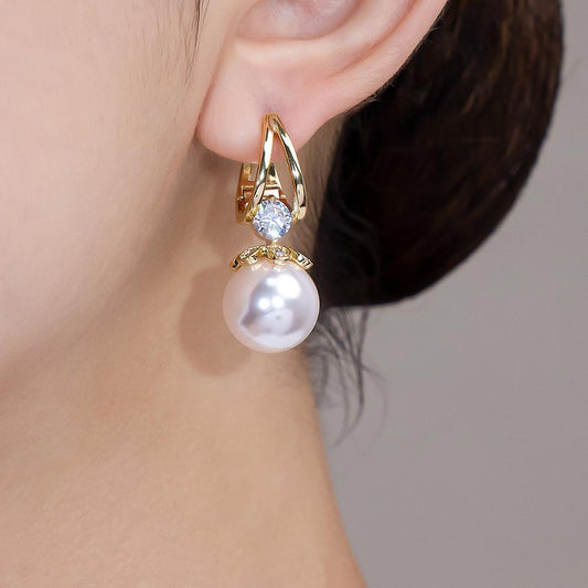 ✨ Nuevos pendientes de plata con perla de lujo 2025, pendientes elegantes y versátiles