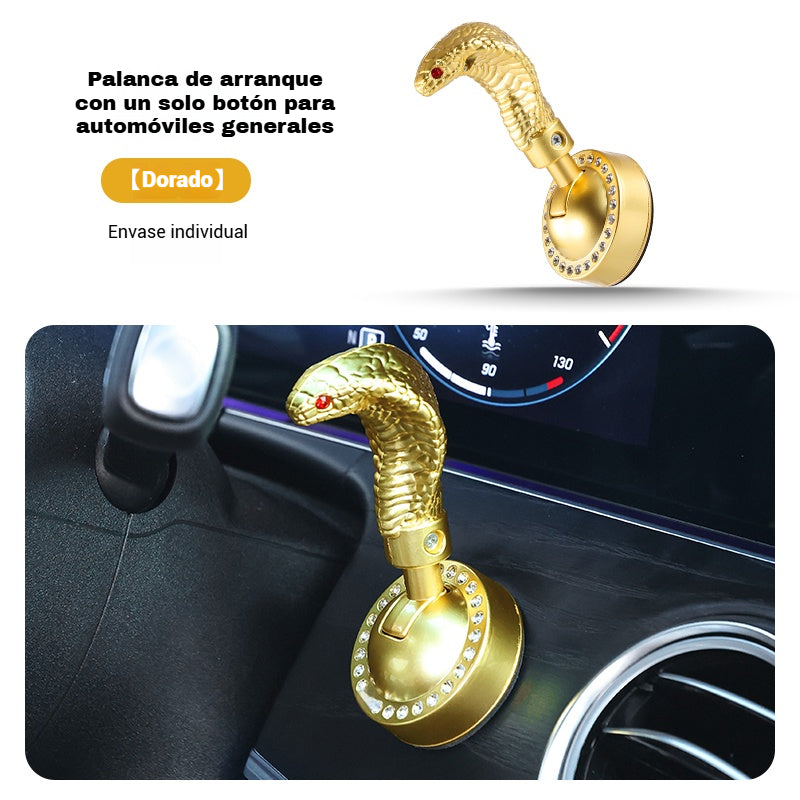 🚗Carcasa metálica en forma de serpiente para modificación del arranque de un solo toque, cubierta protectora del botón de encendido