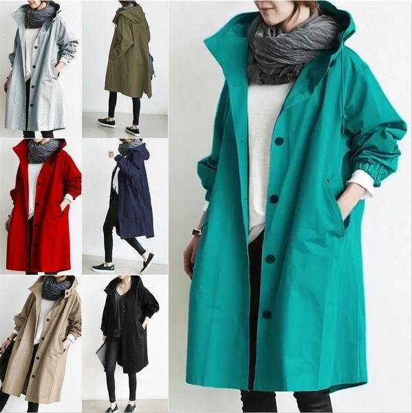 🥼【S-5XL】Ženska nova dnevna modna vjetrovka s kaputom dugih rukava