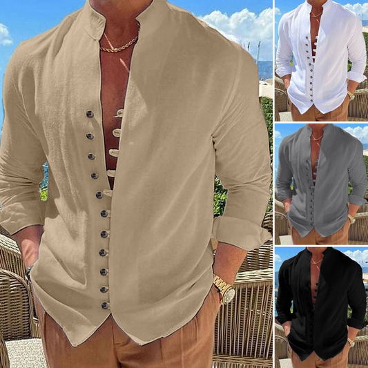 🔥 -50 %!【S–3XL】Letní pánská košile z lnu – lehká, prodyšná a maximálně pohodlná 😍