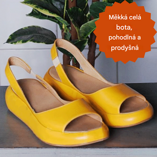 ⏳ Poslední den 50% sleva【35–43】👡 Dámské módní sandály s otevřenou špičkou, vyrobené z měkké kůže, s tlustou odpruženou podrážkou.