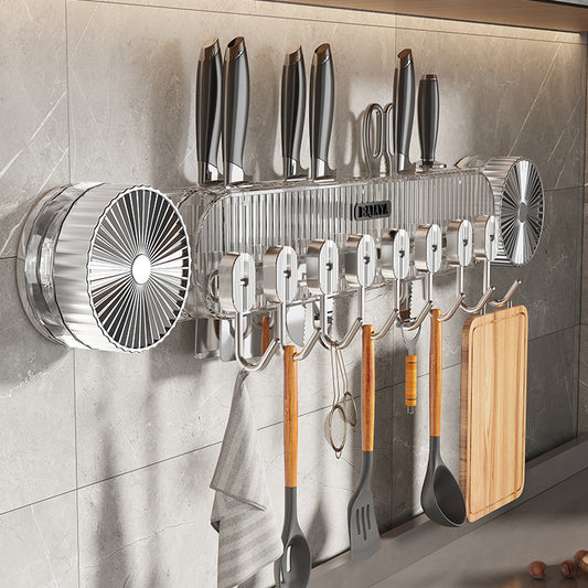 👍Super útil🏆 Soporte de pared multifuncional para cuchillos de cocina con ventosa - No requiere perforación