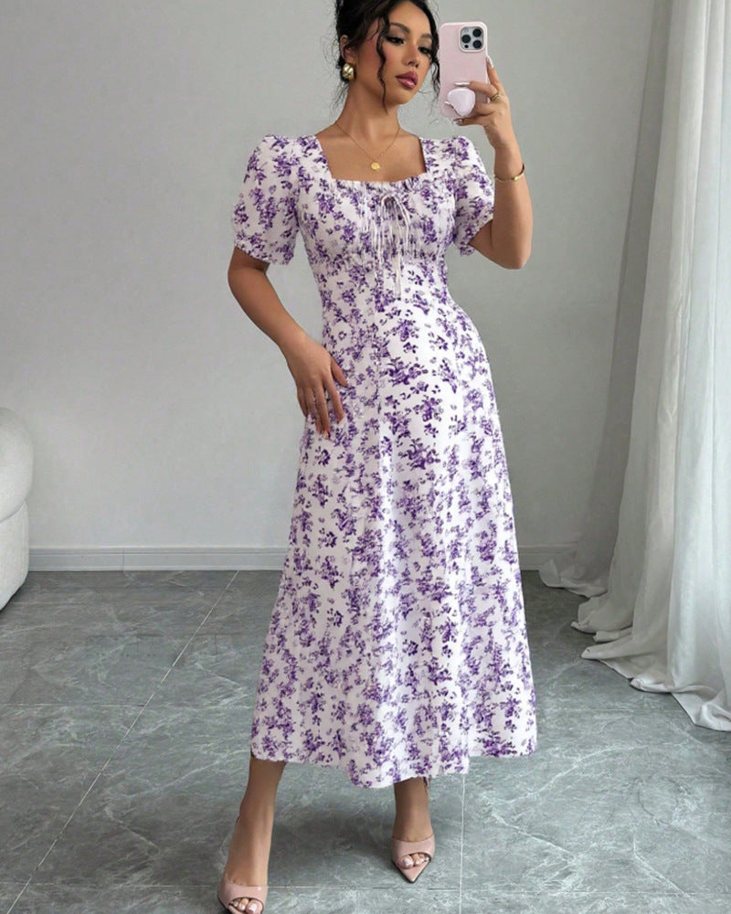 šOstatni dzieÅ promocji -50%! ćS-2XLćLetnia elegancka sukienka w kwiaty, przewiewna i wygodna, Åatwa do stylizacji, wysmuklajÄ
ca sylwetkÄ.