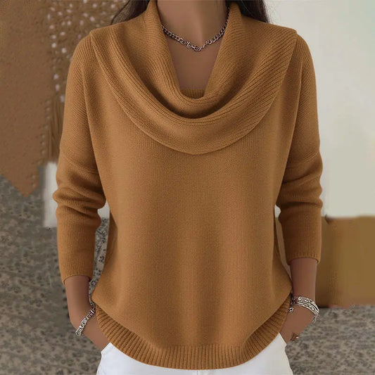 🔥【S–3XL】Új őszi és téli egyszínű kötött női felső, puha és kényelmes