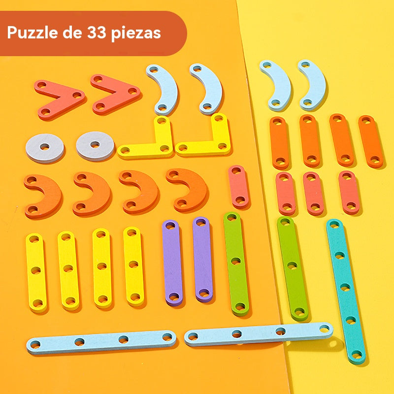 😊 Rompecabezas Montessori , Juguete educativo e interactivo para padres e hijos.