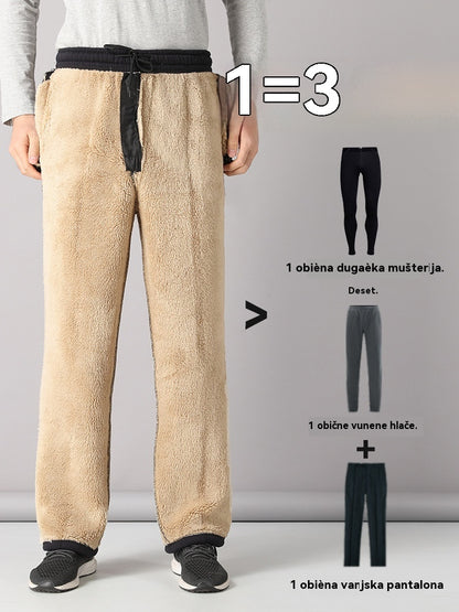 ⏳ 50% popusta 🔥【XL-5XL】Zimske muške kvalitetne nove vunene zadebljane casual hlače