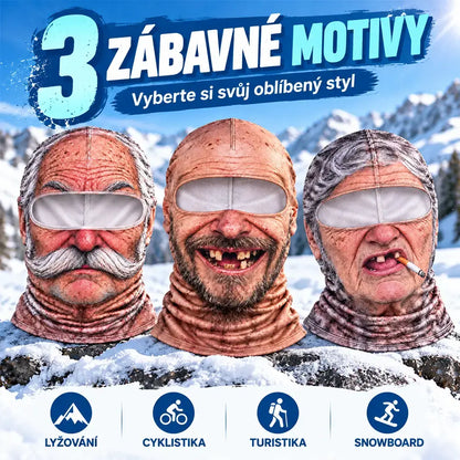 🔥😎 Vidám, 3D-s, meleg arcmaszk téli szabadtéri sportokhoz