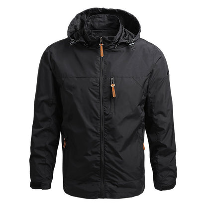 🔥【M-5XL】Αντιανεμικό και αδιάβροχο outdoor μπουφάν με κουκούλα, χαλαρή γραμμή σε μεγάλα μεγέθη, κατάλληλο για διάφορους σωματότυπους