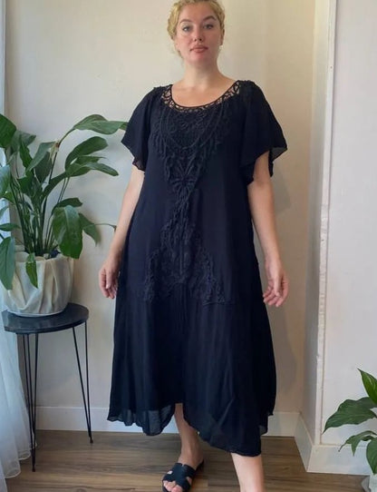 ✨【S–5XL】Pohodlné letní šaty ze 100% bavlny, přiléhavý a univerzální střih, jemné k pokožce a prodyšné