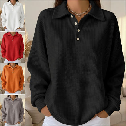 🔥【S-5XL】2025 Nova jesen/zima jednobojna polo majica s ovratnikom