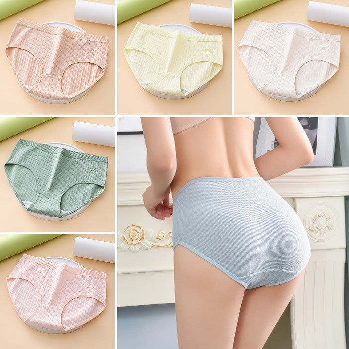 💖⏳  50%-os akció korlátozott ideig【7 darabos csomag】 Női magas derekú antibakteriális pamutbugyik