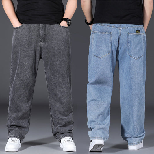 🤸‍♂️👖【45–150 kg】🌌Novi model 2025: muške traperice velikih veličina, širokog kroja, rastezljive i udobne