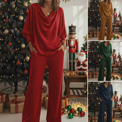 📢📢  Set od dva komada: udobna majica i pantalone od flanele s gumom na vratu