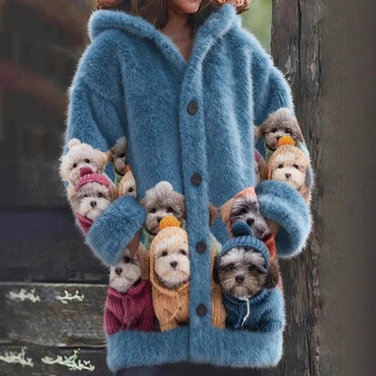 【S-5XL】 Imádnivaló plüss kabát kapucnival és polár béléssel.