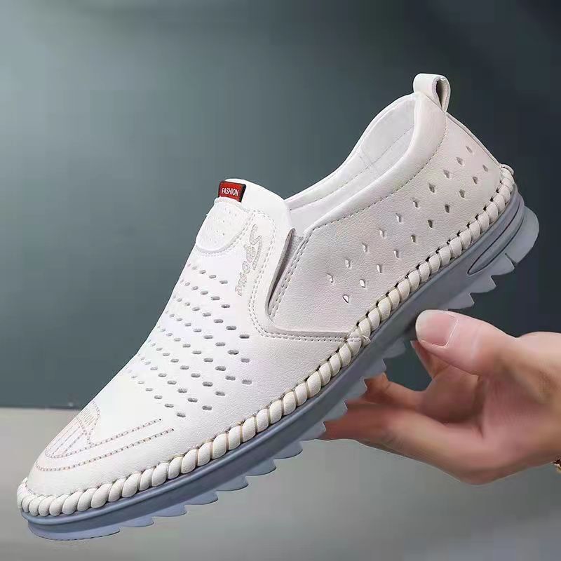 🔥👞 Pánské letní vysoce kvalitní kožené volnočasové boty, prodyšné, protiskluzové a pohodlné na nošení