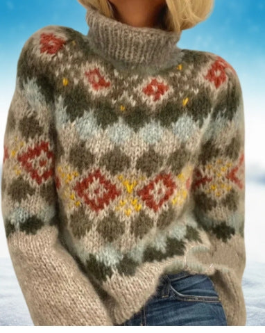 ✨【S-2XL】Seis modelos disponibles, jersey de punto de cuello alto para mujer de alta calidad, moderno y cómodo