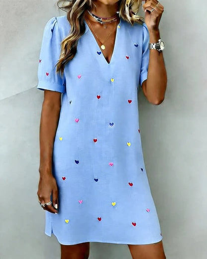 👚 Nowość -50%【S-4XL】Letnia lniano-bawelniana sukienka z nadrukiem, przewiewna i wygodna, dopasowany i uniwersalny krój