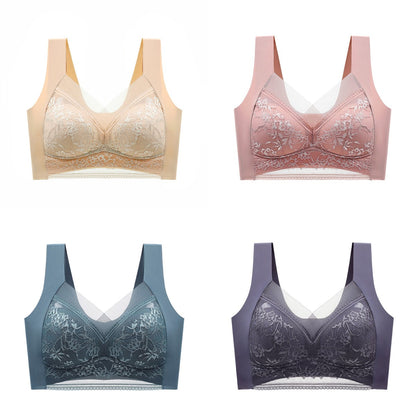 🔥【4 kom】👙【40-110 kg】Visokokvalitetni udobni bešavni čipkasti grudnjak