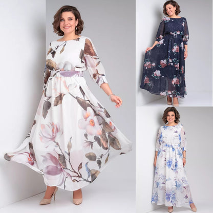 ✨ Poslední den slevy 50 %!【S–5XL】Elegantní letní šaty s potiskem, pohodlné a prodyšné, volného střihu a snadno kombinovatelné