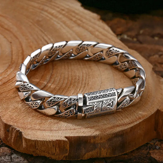 ✨【Utánvétes fizetés】Új férfi 925-ös ezüst Tangcao karkötő