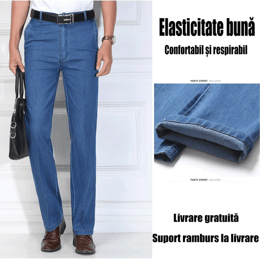 💁‍♂️👖 2024 Nove muške traperice visokog struka, elastične, prozračne  3763378