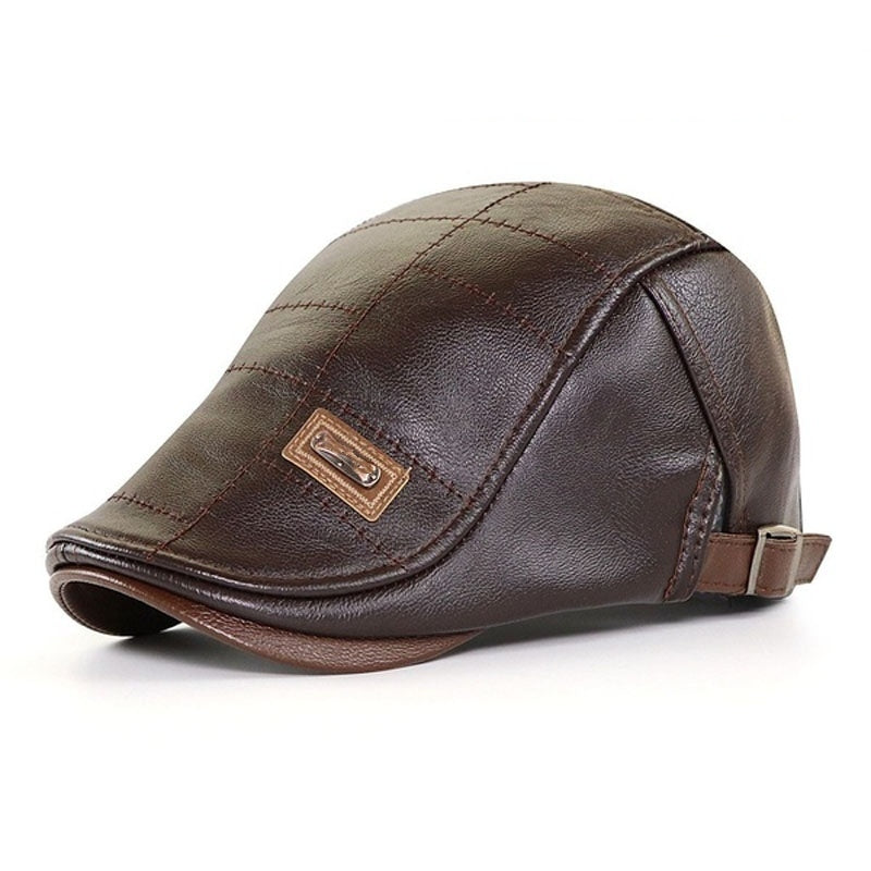 🔥 Νέο ανδρικό ρετρό μπερέ από μαλακό δέρμα
