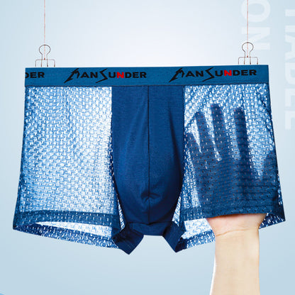 🔥🧊🍀Muške prozračne mrežaste Ice Silk bokserice